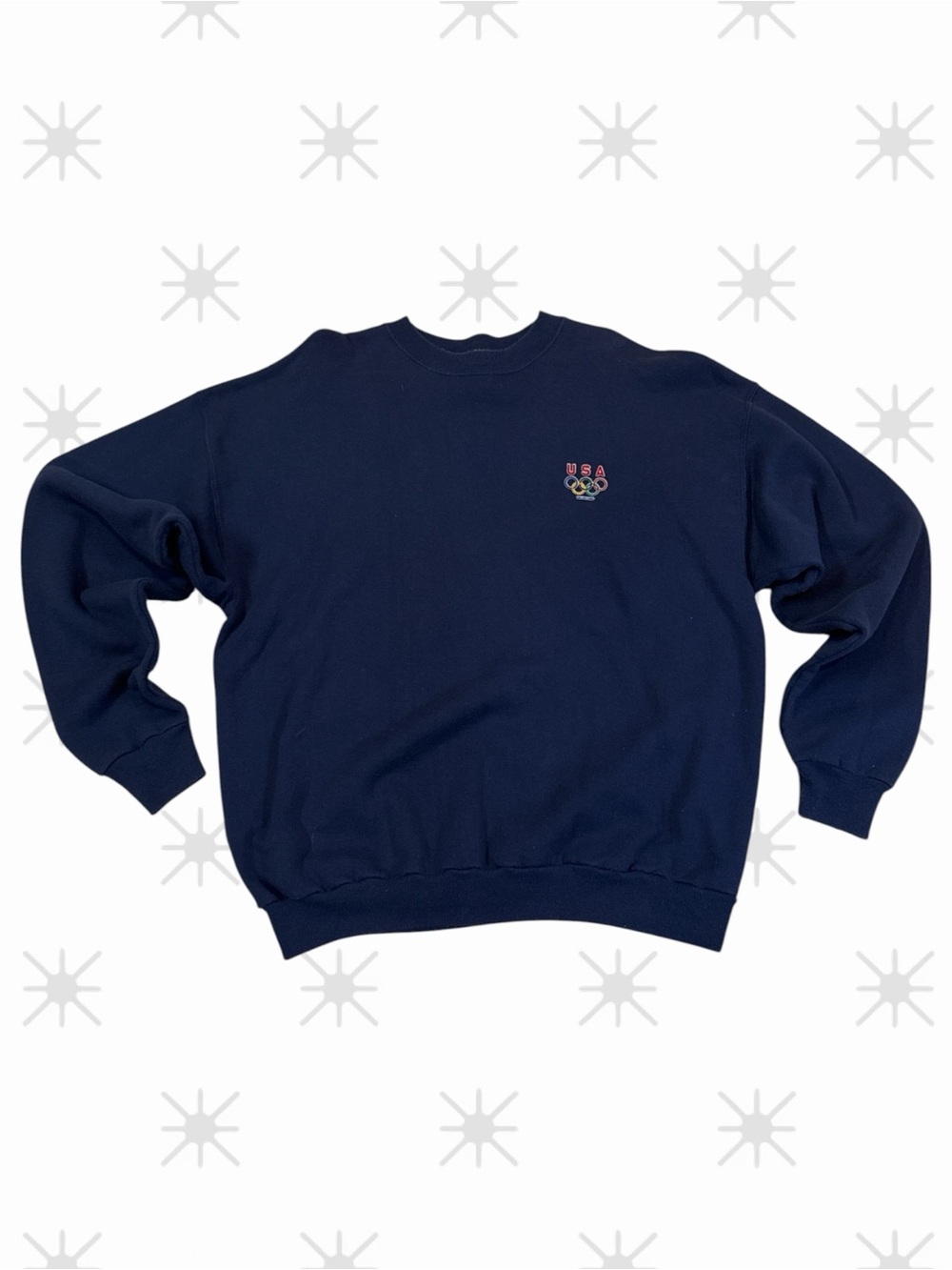 Vintage Men’s USA Olympic Crewneck Sweatshirt Size L Navy Blue